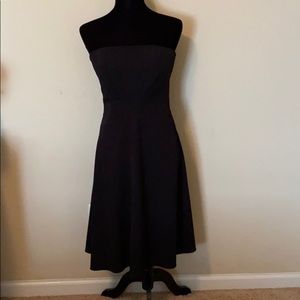 WHBM Perfect Little strapless black dress fit and flair sexy